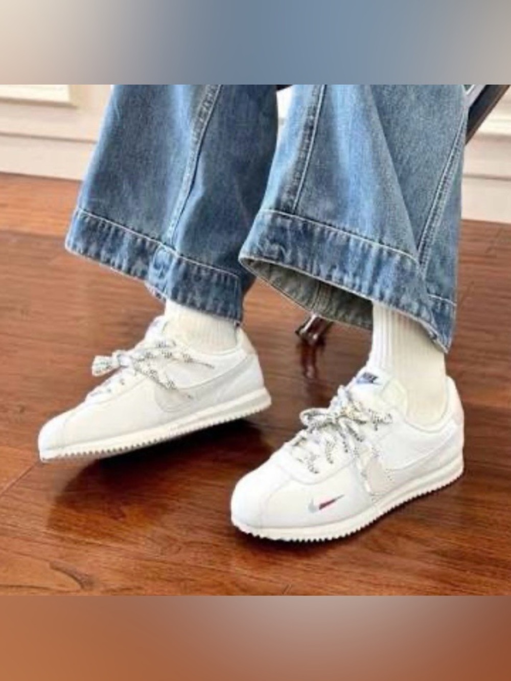 ✔️New✔️NIKE Cortez GS 'Mini Swoosh'